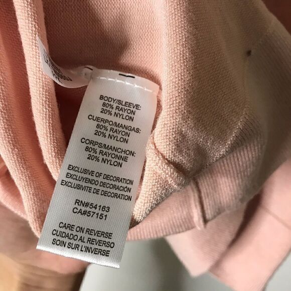 Karl Lagerfeld Paris Pink Pearl Knit crew Sweater - Picture 6 of 6